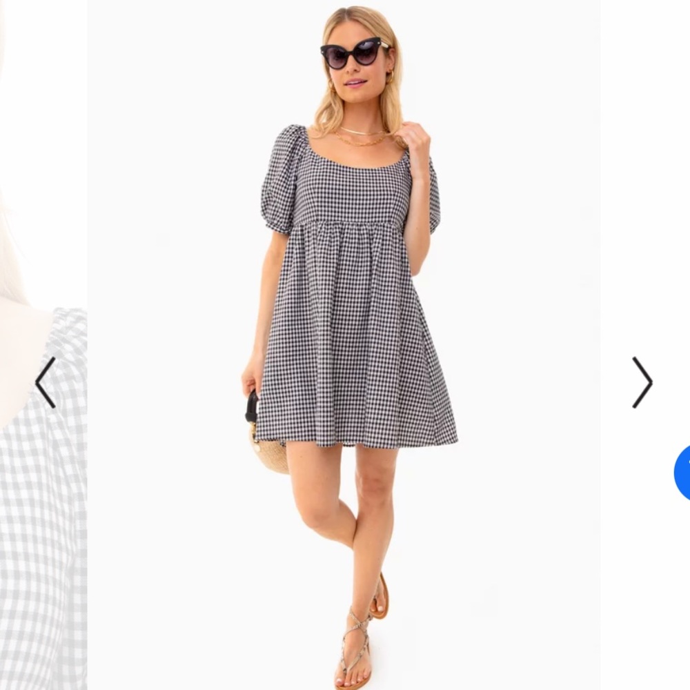 Black Gingham Abigail Dress by Pomander Place New
